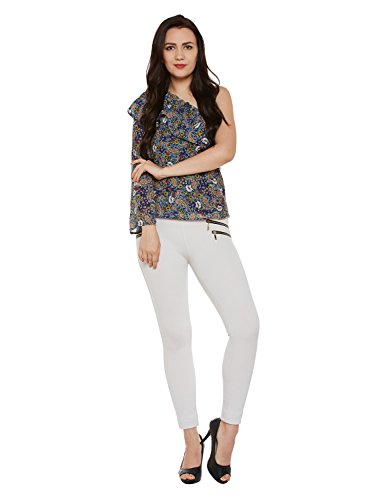 Image of oxolloxo Women's V Neck Polyester Short Sleeve Printed Top