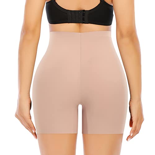 Image of Werena Seamless Slip Shorts for Women Under Dress Shaping Boyshorts Panties Tummy Control Shapewear