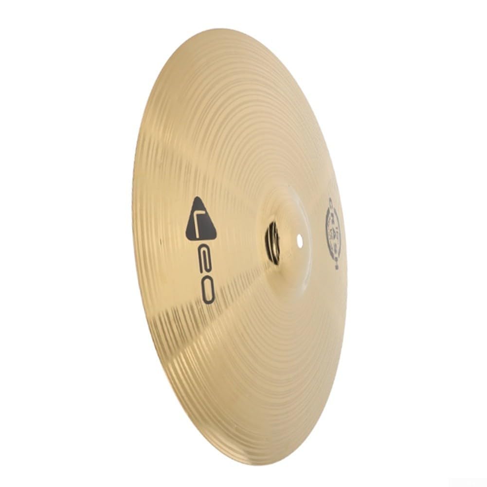 Becken, 14" Messing Percussion Splash Crash Hi-Hat Jazz Drum Becken, Goldfarben
