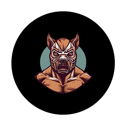Lucha Libre Mexican Wrestling Mask Luchador PopSockets Swappable PopGrip, Black - Image 3
