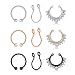 AVYRING Fake Nose Rings Hoop Clip On Nose Septum Ring Faux Non-Pierced Nose Lip Rings Earrings Jewelry 3 Style