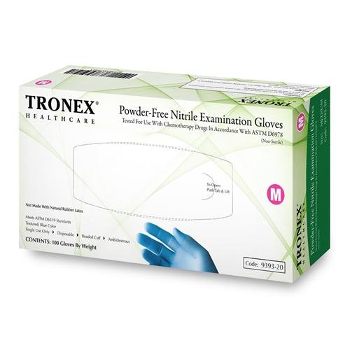 Tronex 939320 FingertipTextured Exam Glove, Chemotherapy