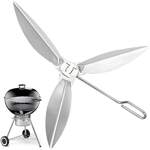 22-1/2" One-Touch Cleaning System Kit for Weber Grill Parts, Suitable Replacement Weber Grill Parts, Thickened, Sturdy, Heat-resistant, Silver Cover
