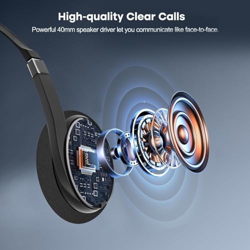 BigPassport USB Wired Over Ear Headphones with Noise-Cancelling with mic for PC, Laptop, Computer Model- Pro-Tech 440 Black - Image 3