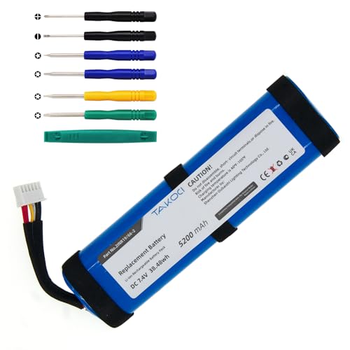 TAKOCI Replacement Battery Compatible with XTREME2BLKAM, XTREME2BLUAM, Xtreme 2,fits Part No 2INR19/66-2, SUN-INTE-103, 7.4V 5200mAh / 38.48Wh