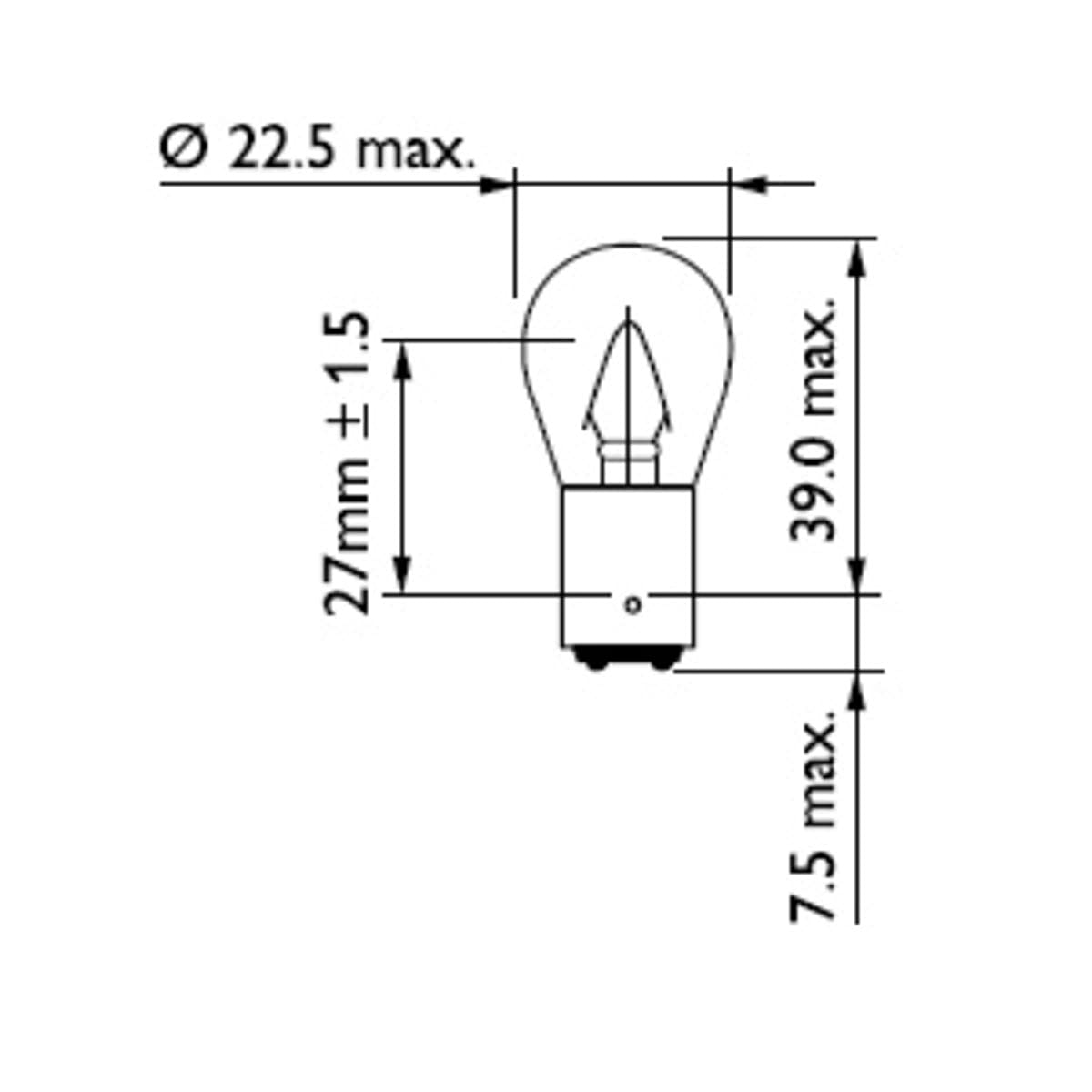 Philips 12401 CP lampa pilot, światło cofania