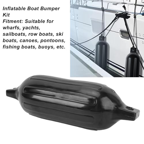 Marine Ribbed Booys Docking Boat Bumper Kit – Schutzpolsterung, Schützende Ribbed Booys Docking mit 4 Nylonseilen, Vielseitig Einsetzbar für Kais, Yachten, Segelboote