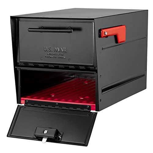 Image of Architectural MAILBOXES Mailboxes 6400B-R-10 Oasis Eclipse Locking Mailbox, Black