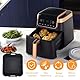 Silikonform Heißluftfritteuse für Ninja Heißluftfritteuse Max Pro 6,2L AF180EU Philips HD9270, Wiederverwendbares Ninja Airfryer Zubehör Silikon Einsätze für 6,2L AF180DE 4,7L AF140EU