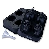 Zenker Eiswürfelformer Totenkopf – 4er Set Backform Halloween aus Silikon, Spülmaschinenfest, Temperaturbeständig von -40 °C bis +230 °C, Schwarz