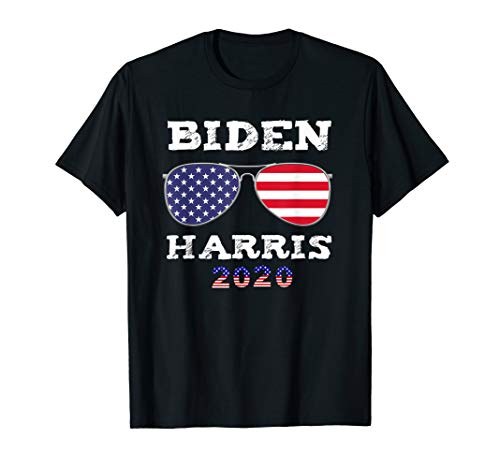 Biden Harris 2020 American Flag Sunglasses Women Kids Men T-Shirt