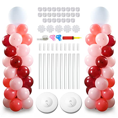 image for SAKOLLA Balloon Column Stand Kit with Base - 2 Set Balloon Tower Stand