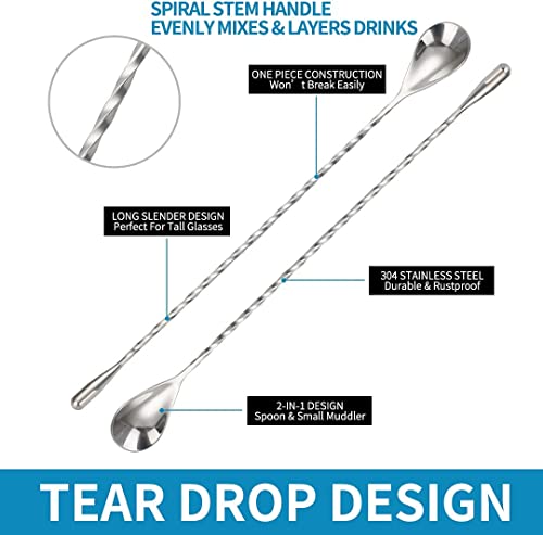 La Mejor Lista de Cucharas para cócteles los 10 mejores. 30 Imagen adicional