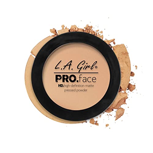 Image of L.A. Girl Pro Face HD Matte Pressed Powder, Nude Beige, 0.25 Ounce (Pack of 3) (GPP605)