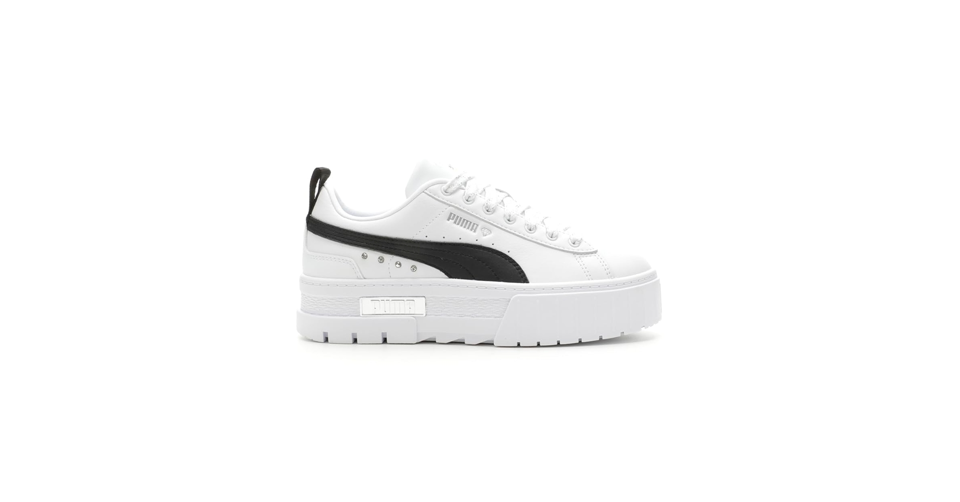 PUMA★MAYZE★厚底★PUMA WHITE-PUMA BLACK-PUMA SILVER Amazon.com | PUMA, Women's, Mayze Shoes, Puma White-Puma