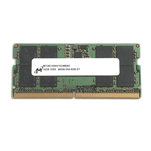 Micron SODIMM 16GB DDR5 4800 PC5 1Rx8 MTC8C1084S1SC48BAX Laptop Ultrabook RAM Memory for Dell HP Lenovo and Other Systems