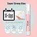 20 Pcs Nail Glue Set for Acrylic Press On Nails Tip Super Strong Glue for Fake Nails Professional Adhesive Super Bond Fast Drying Glues Long Lasting 0.07oz No Need for UV Lamp