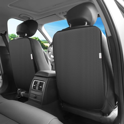 Image of Meolsaek Kick Mats Back Seat Protector, Waterproof Oxford Seat Back Protector, Car Seat Back Protector for Kids, Back of Seat Protector for Kids Feet Car Seat (Black A -1pc)