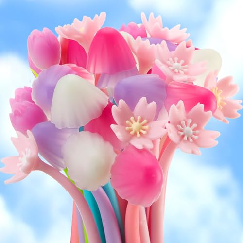 Bolígrafos Florales Cambia Color 60 Pzs Negra 0.5mm Gel