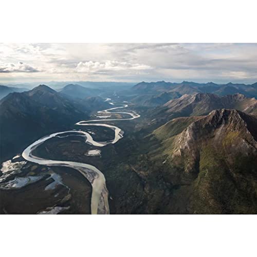 MountainBay Edles Naturholz Puzzle 1000 Teile Gewundener Fluss in Einem Tiefen Tal für Erwachsene und Kinder ab 14 Jahren Das Landschaftliche Highlight Sonderedition Cover