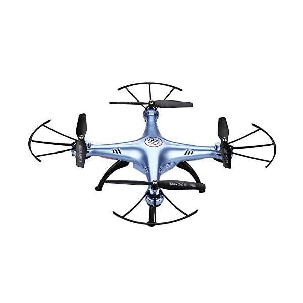 Syma X5HW 2.4G 4CH RC Quadrocopter Drohne (0.3MP HD Kamera, Wireless FPV Echtzeitübertragung, High-Hold, 360°3D Flips… – Bild 3