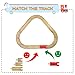 Wooden Train Track Accessories,8 Pack Colorful Flexible Track Compatible with All Major Brands Wooden Train Track,Christmas Birthday Gift for Boys Girls,Train Toys Expansion Pack for Kids Ages 3+