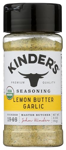 KINDERS Organic Lemon Butter Garlic Seasoning, 3.3 OZ