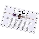 Ronglry Healing Crystal Bracelet for Women Men Spiritual Crystal Bead Bracelet Amethyst Tigers Eye Chakra Bracelets Anxiety Reiki Real Crystal Beads Healing Crystal Jewelry good sleep