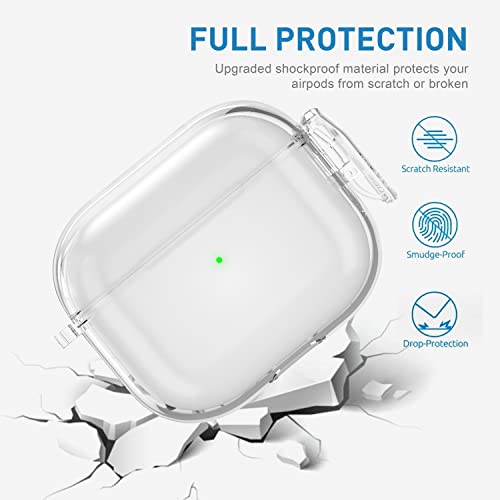 Valkit Compatible Airpods 3 Case Clear With Lock, Shockproof Airpods 3Rd Generation Case Soft Transparent Protective Cover With Keychain Ipods 3 Skin For Airpods 3 Gen 2021 #TOP3