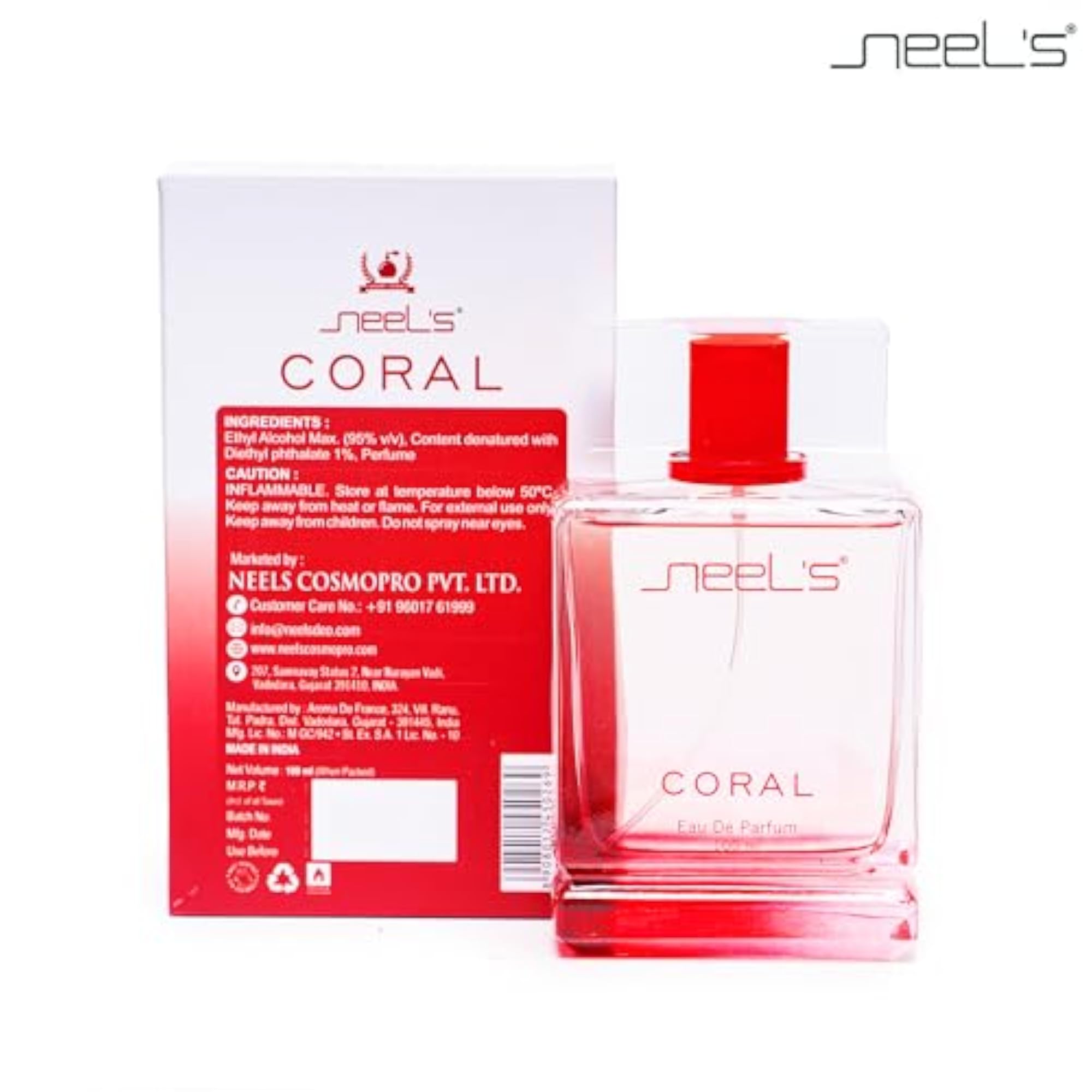 Neel's Premium Coral Perfume 100ml, Unisex Fragrance