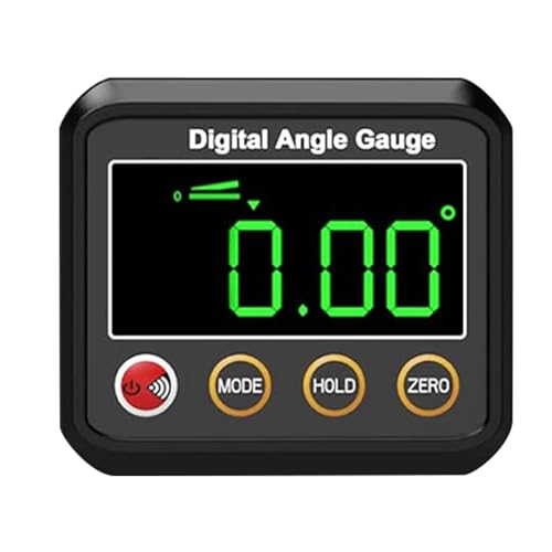 XHTLLO Magnetic Suction Angle Gauge LED Screen Digital Display Degree Finder, High Accuracy ±0.1° Electronic Protractor Inclinometer, for Woodworking, Construction, and Car Repair