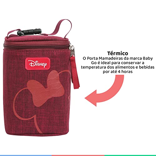 Porta Mamadeiras 4un BabyGO Minnie Baby - Vinho 00882