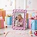 Mazjoaru Pink 4x6 Picture Frame Colorful Wave Cute Photo Frames Display Tabletop Wall Hanging Girly Home Artwork Decor Gifts for teen Girls Baby Daughter Girlfriend Women