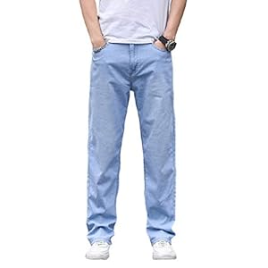 Heren Jeans met rechte pijpen Grote maten Katoen Comfortabele losse wijde pijpen Klassieke Basic denim broek voor alle seizoenen