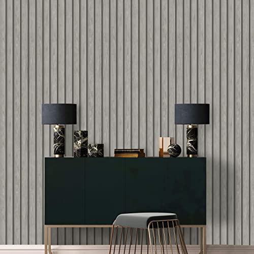 Wood Slat Wallpaper Grey Holden 13133 - Image 2