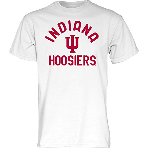 Blue 84 Men's Indiana Hoosiers T Shirt Line Up Secondary Color, Indiana Hoosiers White, Large
