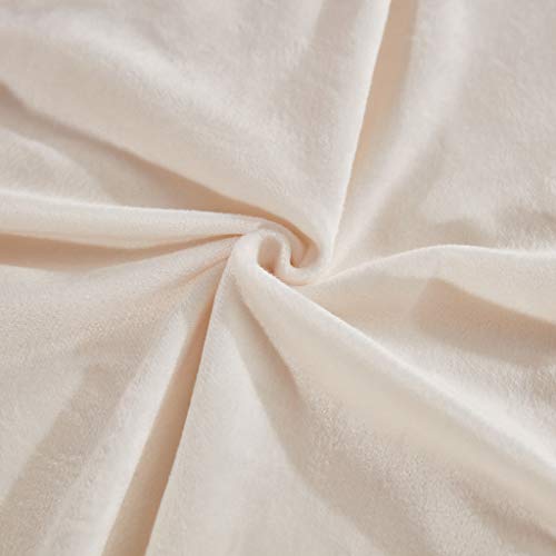 LIFEREVO 2 Pack Cream Fluffy Faux Fur Pillow Shams,18 x 18 Inches Throw Pillow Covers,Luxury Decorative Furry Pillowcases Cushion Cover for Christmas,Zipper Closure(No Pillow Insert), Light Beige - Image 7