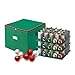 Tiny Tim Totes Green Christmas Ornament Storage Chest Holds 75 Balls w/ Dividers