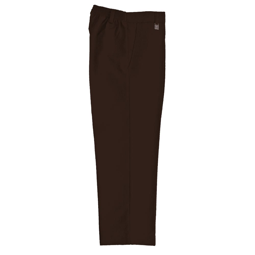 Zeco Brown Half Elastic Standard Fit School Trousers, Age 10-11, 27-28In/29-71Cm Waist, 36In Outer Leg.