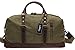 Iblue Large Leather Canvas Travel Shoulder Duffels Weekend Tote Carryon Handbag#831 (Army Green Xl 55cm)
