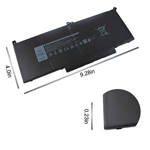 Dmkaollk F3Ygt Laptop Battery For Dell Latitude 12 7000 7280 7290 13 7000 7380 7390 14 7000 7480 7490 Series P29S002 P73G002 Dm3Wc 0Dm3Wc 2X39G Kg7Vf 451-Bbye 453-Bbcf 60Wh #TOP3