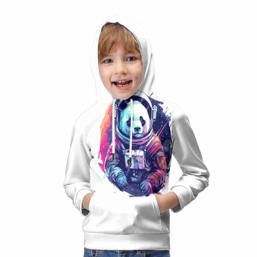 Sweat à capuche panda résistant pour pull léger enfant 10-12Y