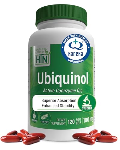 Health Thru Nutrition（ヘルス スルー ニュートリション）ユビキノール 100mg Ubiquinol - カネカ 還元型コエンザイムq10 バイオアベイラビリティ強化、コエンザイムq10、非遺伝子組み換え、大豆不使用（120ソフトジェル）のサムネイル