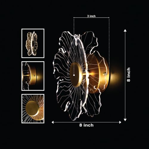 Image of Spiral Gride Glow 3-in-1 LED Wall Light | (Glowing Circular 3-in-1 LED Wall Light, Pack 1) (Flora Glow Wall Light, Pack of 1) (Flora Glow Wall Light, Pack of 2)