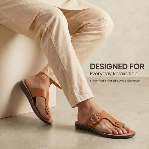 Image of Poddar Slippers, Sandals & Chappals for Men | Synthetic Leather Comfortable Footwear | Daily Use, Casual, Party, Stylish, Durable, Waterproof, Soft Sole, Anti-Slip (30052 Slipper)
