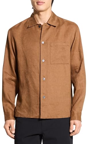Theory Men's Lt Shirt in Relaxed Linen2