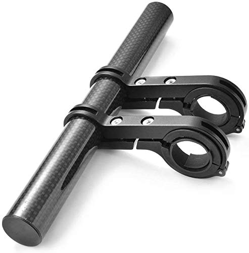 PHILED Doppelrahmen Fahrrad Lenker Extender 20 cm Leichte Fahrrad Extender Halterung Kohlefaser Fahrrad Lenker Verlängerungshalterung, Ideal für 1,3-Zoll-Lenker Cover