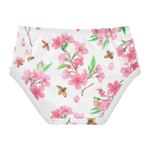 Pink Cherry Blossoms Flower Toddler Underwear Custom 2t Cotton Panties Little Girl Cartoon Kids Briefs Undies2