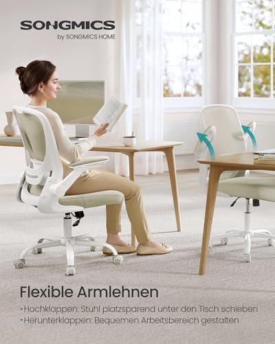 SONGMICS Ergonomischer Bürostuhl mit klappbaren Armlehnen, höhenverstellbar – Ansicht 6