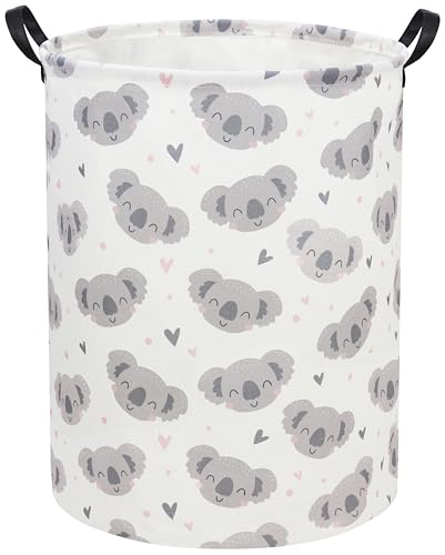 Image of TIBAOLOVER Koala Kids Laundry Basket Baby Hamper Koala Toy Storage Bin for Boys Room Decor Baby Nursery Hamper Gift Baskets for Bedroom Bathroom(Grey Koala)